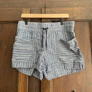 Athleta Blue and White Striped Shorts